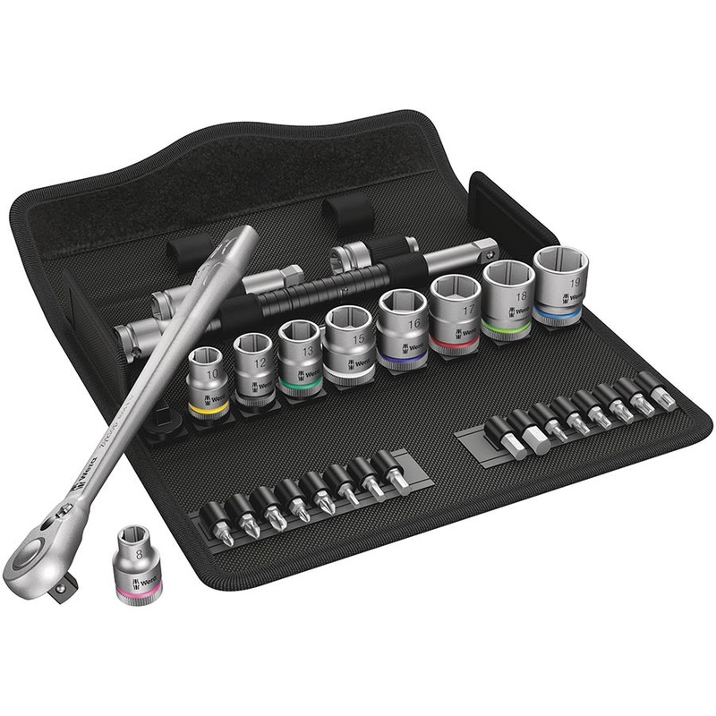 Wera 8100 SB 8 Zyklop Metal Ratchet Set – 3/8″ Drive Metric Switch Lever