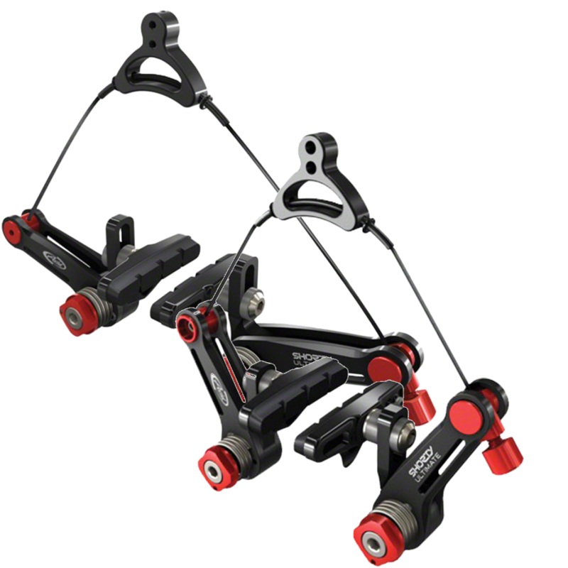 Avid Shorty Ultimate Aluminum Cantilever Brake Set Lightweight, Mud Clearance, Adjustable, Black
