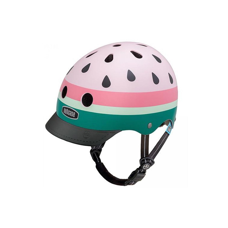 Nutcase Little Nutty Modern Melon Street Helmet Pink – Green One Size