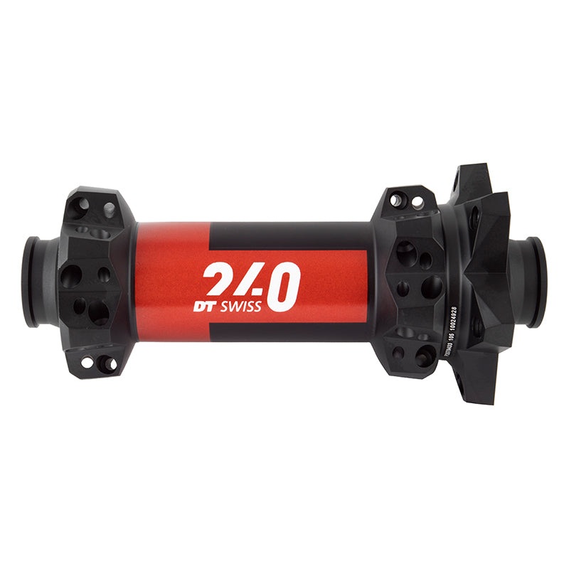 DT Swiss 240 Front Hub – 15 x 110mm 6-Bolt Black/Red 28H