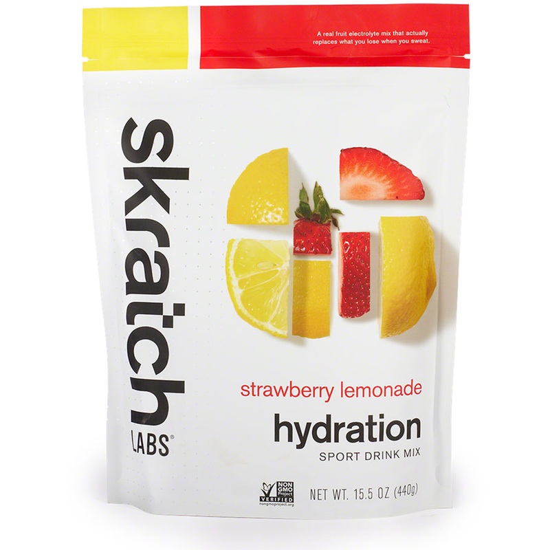 Skratch Labs Hydration Sport Drink Mix – Strawberry Lemonade, 20 -Serving Resealable Pouch