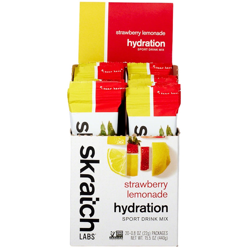 Skratch Labs Hydration Sport Drink Mix – Strawberry Lemonade, Box of 20