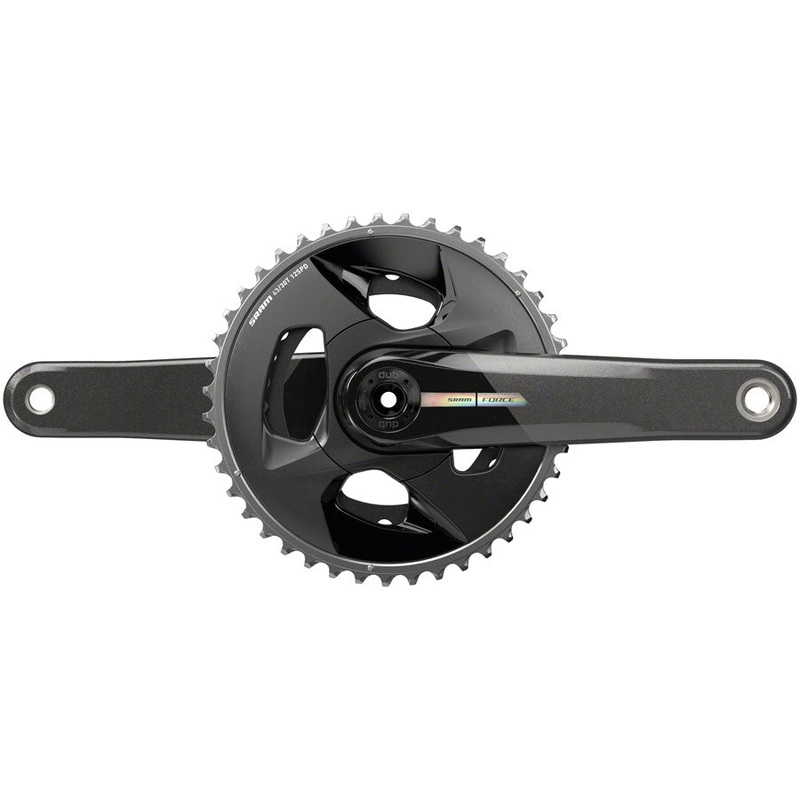 SRAM Force Wide Carbon Crankset 167.5mm 12-Speed, DUB Spindle, Iridescent Gray  Off-Road, Road, Gravel Cycling Performance & Technology 167.5mm