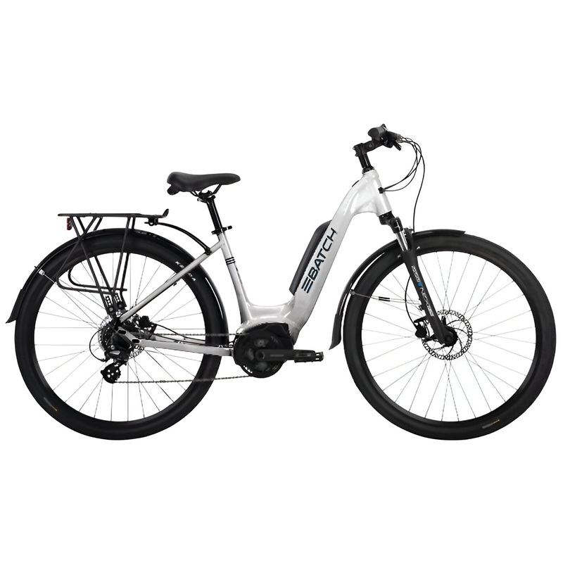 Batch Bicycles 700c Step-Thru Bosch E-Bike – White White Small/Medium
