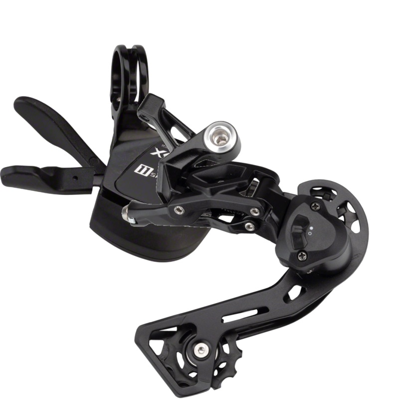 microSHIFT 11-Speed Mountain Bike Component Bundle: Trigger Shifter & Medium Cage Rear Derailleur with Clutch, Black