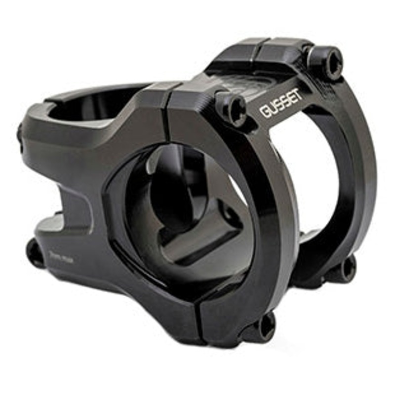 Premium CNC 6061 Alloy Gusset TS Bike Stems  35mm Bar Diameter, 0 Rise, Overlapping Lip for Increased Stiffness, Lightweight & Durable Cycling Components 32mm Black