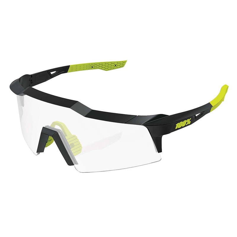 100% Speedcraft SL Performance Sunglasses – Gloss Black-Photochromic Lens Black