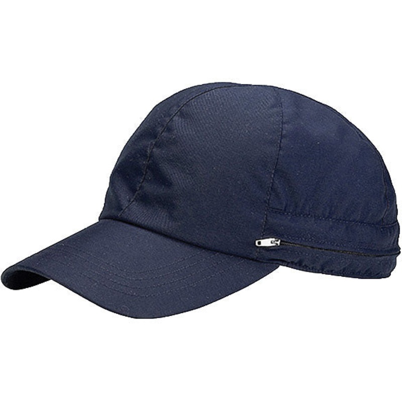 Juniper Hideout Microfiber Caps with Flap  Water-Resistant, Packable Baseball Style Headwear in Navy, Olive, and Gray for Cycling & Outdoor Activities NAVY