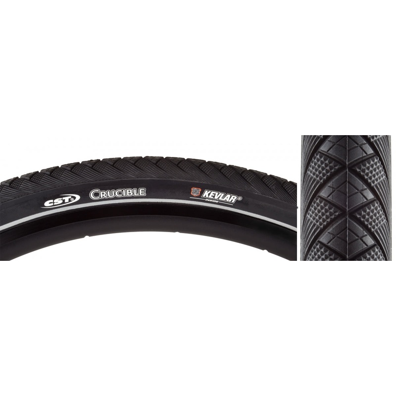 Cst Premium Crucible 700×42 Wire TPI 55 Black/Black Reflective Road Tire TB96415000