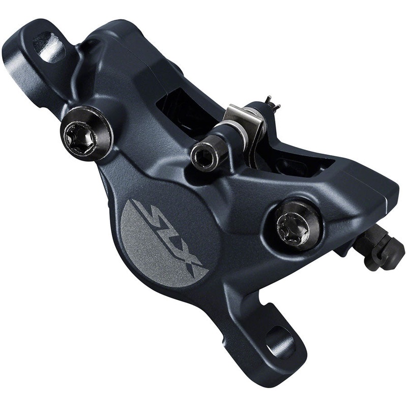 Shimano SLX BR-M7100 2-Piston Post-Mount Disc Brake Caliper, Metal Pads with Fins, Black