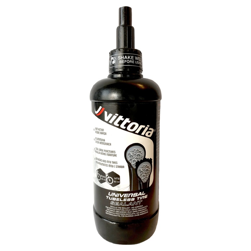 Vittoria Universal Tubeless Tire Sealant Collection  Fast-Acting, Liquid Particle-Based Puncture Repair for Road & MTB Tires, 80ml to 1000ml 1000ml (33.8oz)