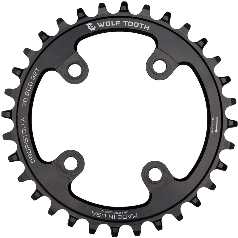 Wolf Tooth Components 76 BCD Chainring – Black Black 32t