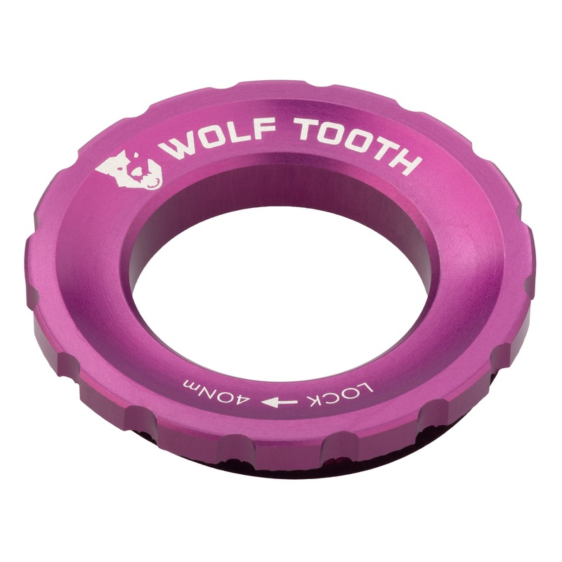 Wolf Tooth Components Centerlock Rotor Lockring – Purple Purple Serrated Interface
