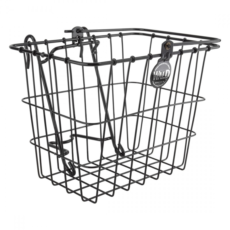 Front Bike Basket Wald Products Lift-Off  Black Steel 11.75x8x9`