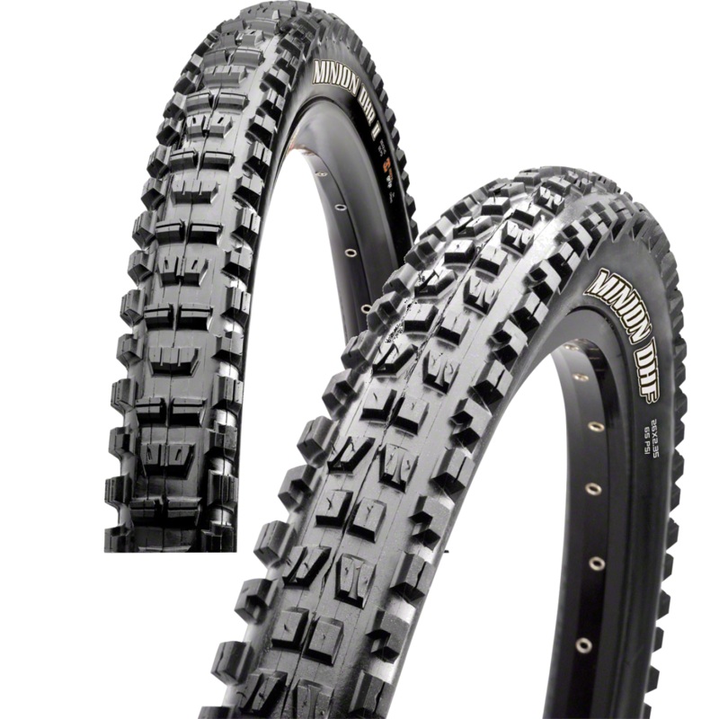 Maxxis BMX Bike Tires Bundle – Minion DHR II & DHF 20 x 2.30/2.40 Clincher Dual Compound Traction