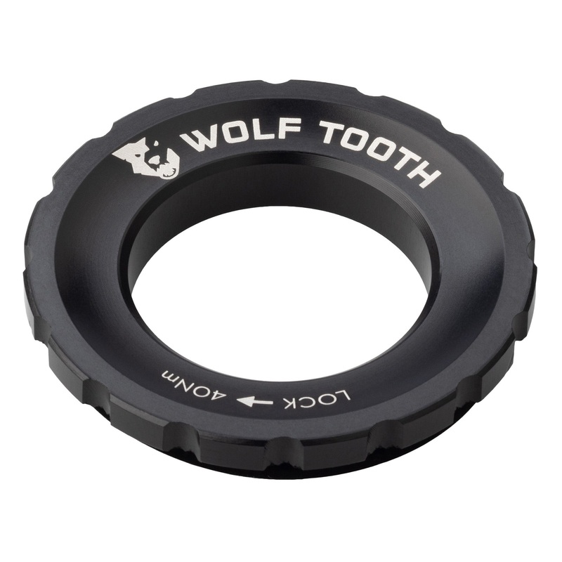 Wolf Tooth Components Centerlock Rotor Lockring – Black Black Serrated Interface