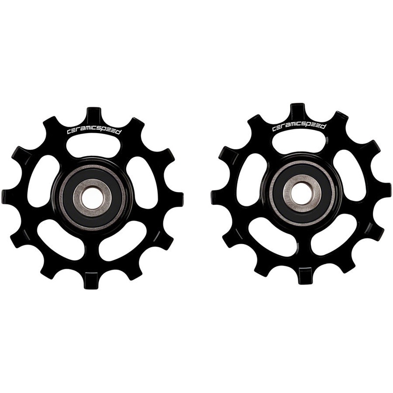 CeramicSpeed Pulley Wheels for SRAM AXS Road 12-Speed – 12 Tooth Alloy Black