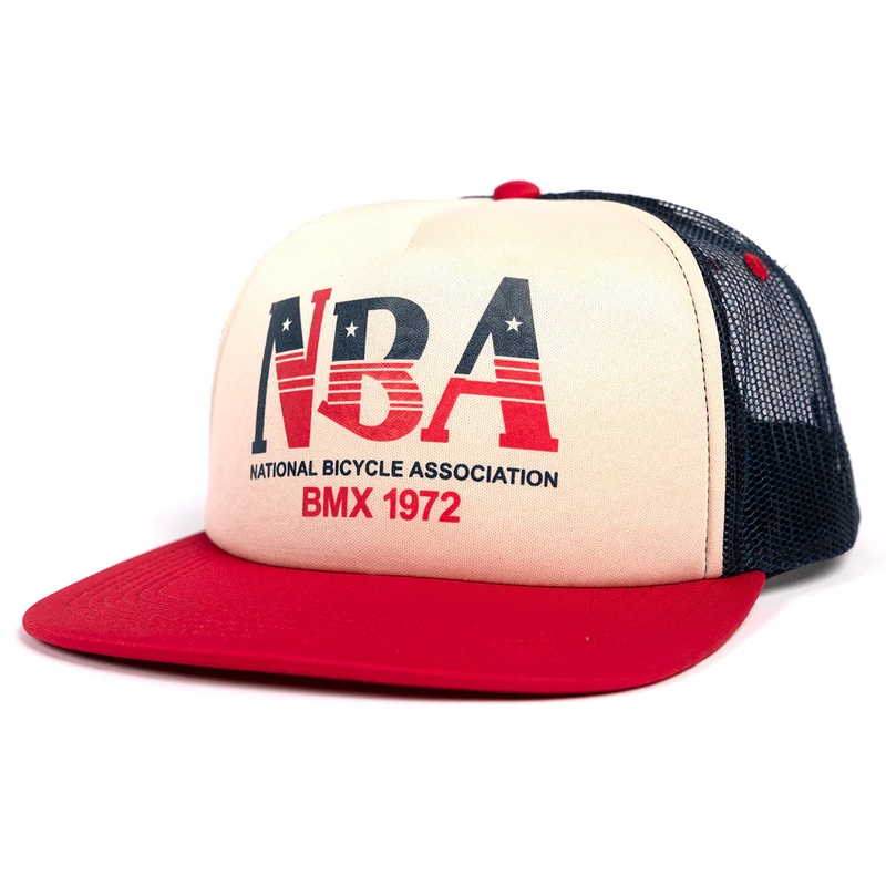 Fasthouse NBA BMX 1972 Trucker Hat – Red-Cream Red – Cream