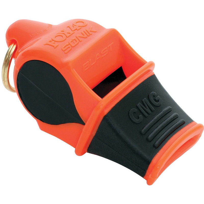 Fox 40 Sonik Blast CMG Multi-Color Whistle Collection  Ultra-Loud, Durable, North American-Made Emergency & Sporting Whistles BLK ORANGE