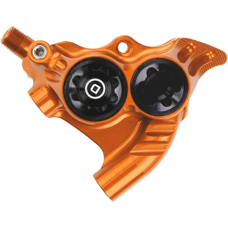 Hope RX4+ Disc Brake Caliper – Flat Mount Rear, +20mm, DOT Type, Orange