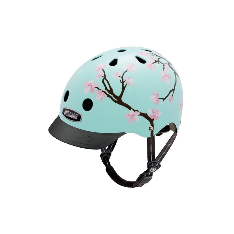 Nutcase Cherry Blossom Urban Helmet – Turquoise Turquoise Small