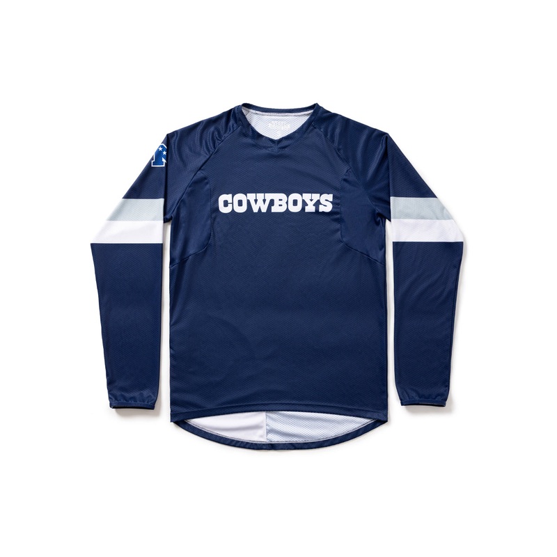 State Bicycle Co. | NFL Collection  Long-Sleeve MTB Jersey  Dallas Cowboys Small