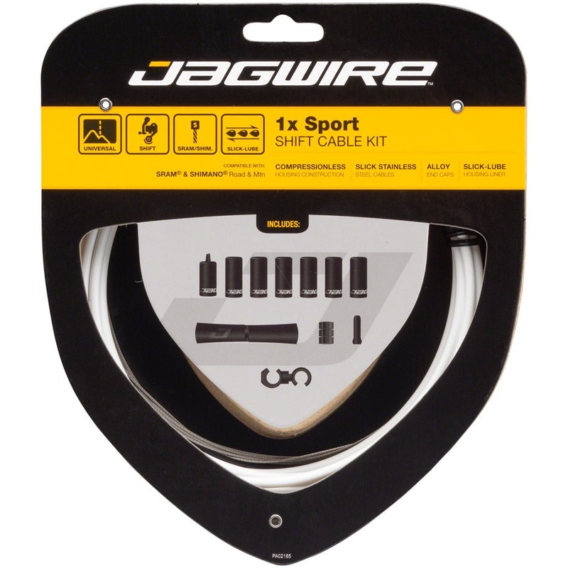 Jagwire 1x Sport Shift Cable Kit – Road/Mountain – SRAM/Shimano – White