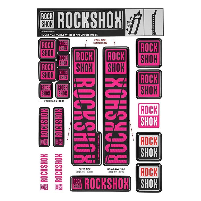 RockShox Fork Decal Kit – 35mm Magenta