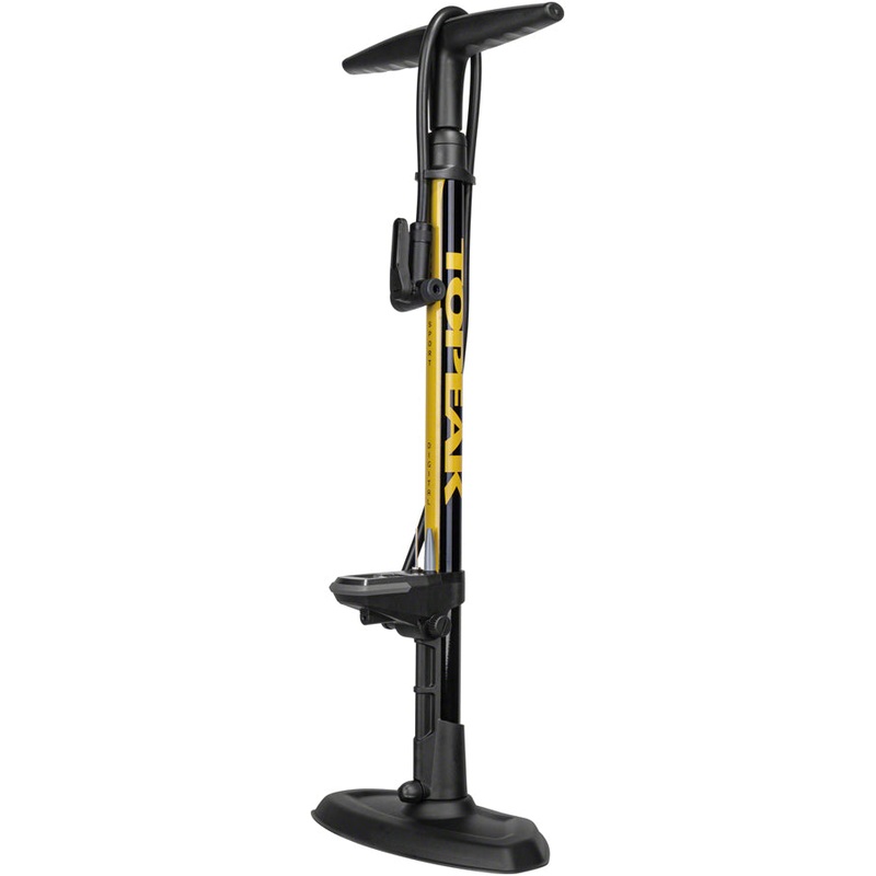 Topeak JoeBlow Sport Digital Floor Pump – 160psi / 11bar Digital Gauge, TwinHead DX5, Black/Yellow