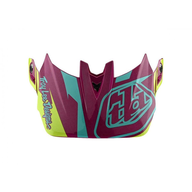 Troy Lee Designs D4 Replacement Visor – Slash – Purple-Yellow Purple – Yellow