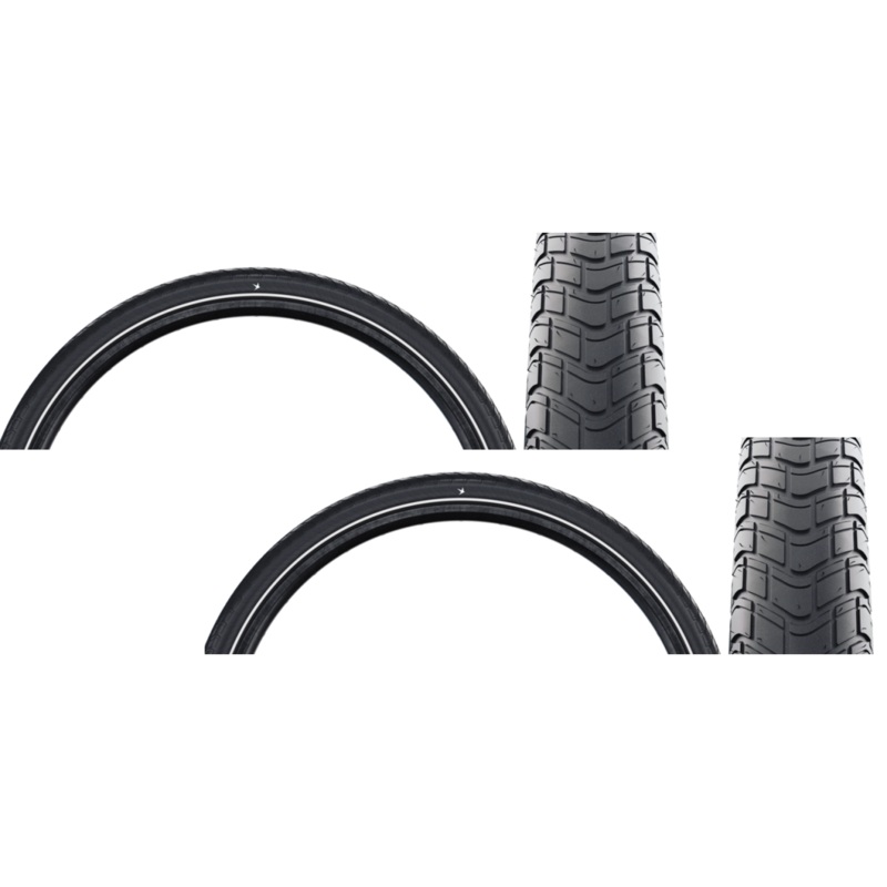 Schwalbe Motion Big Apple 700×50 Wire Tyres with RaceGuard, Eco-Friendly Addix Green, E-Bike Rated (2-Pack) 11159664