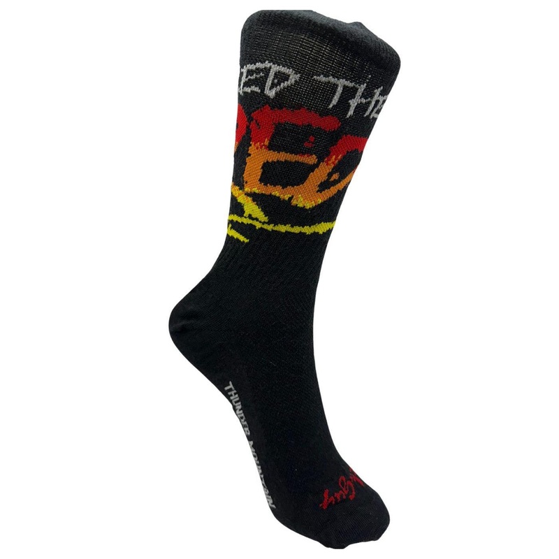 Turbo Wool Shop Socks Black Shred The Red “RAD” Small / Medium