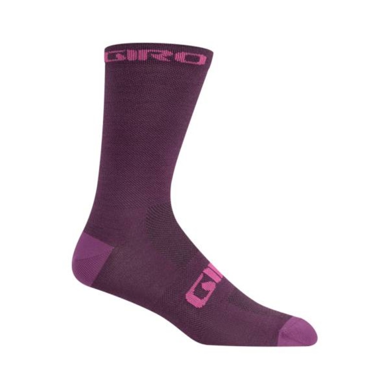 Giro Seasonal Merino Wool Sock – Dark Cherry-Raspberry Dark Cherry – Raspberry Small