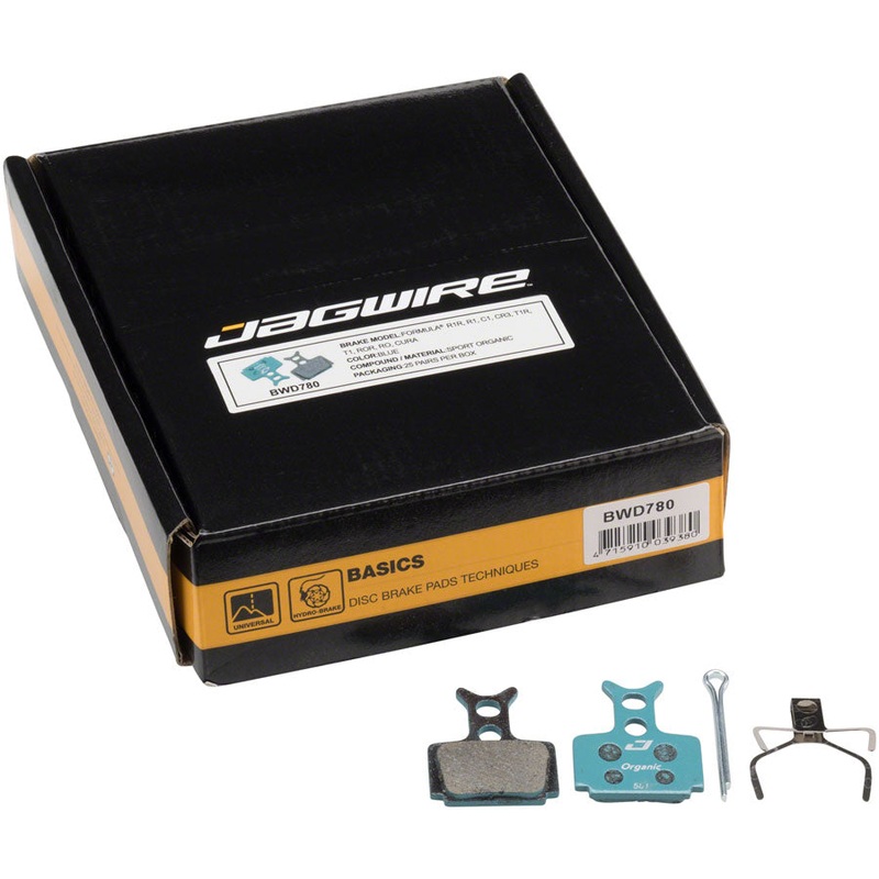 Jagwire Sport Organic Disc Brake Pads – For Formula C1 CR3 Cura Mega R1/R1R RO/ROR RX T1 Bulk Box of 25