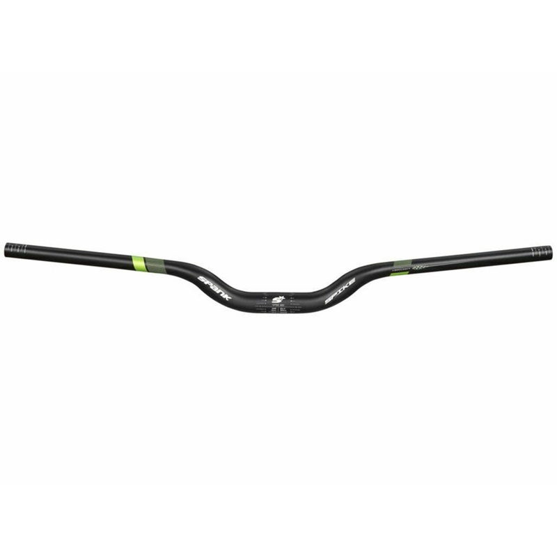 Spank Spike 800 Race Team Vibrocore Handlebar – Black-Green Black – Green 31.8mm – 800mm 15mm