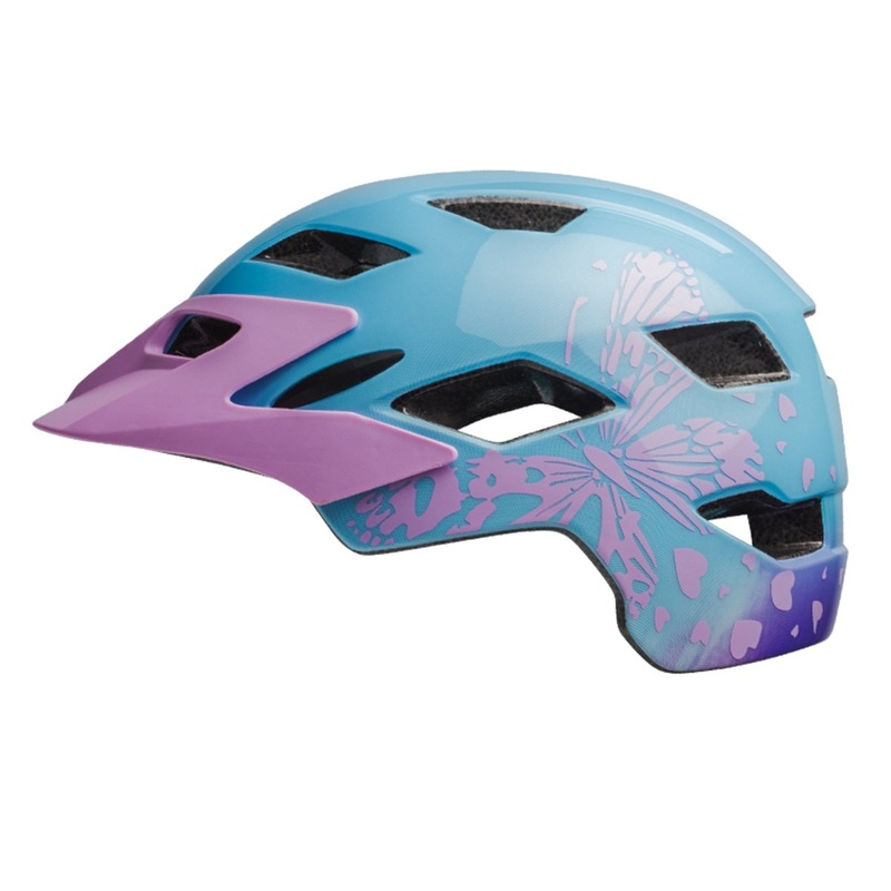 Bell Sidetrack Youth Helmet – Gloss Lilac Flutter Gloss Lilac Flutter One Size