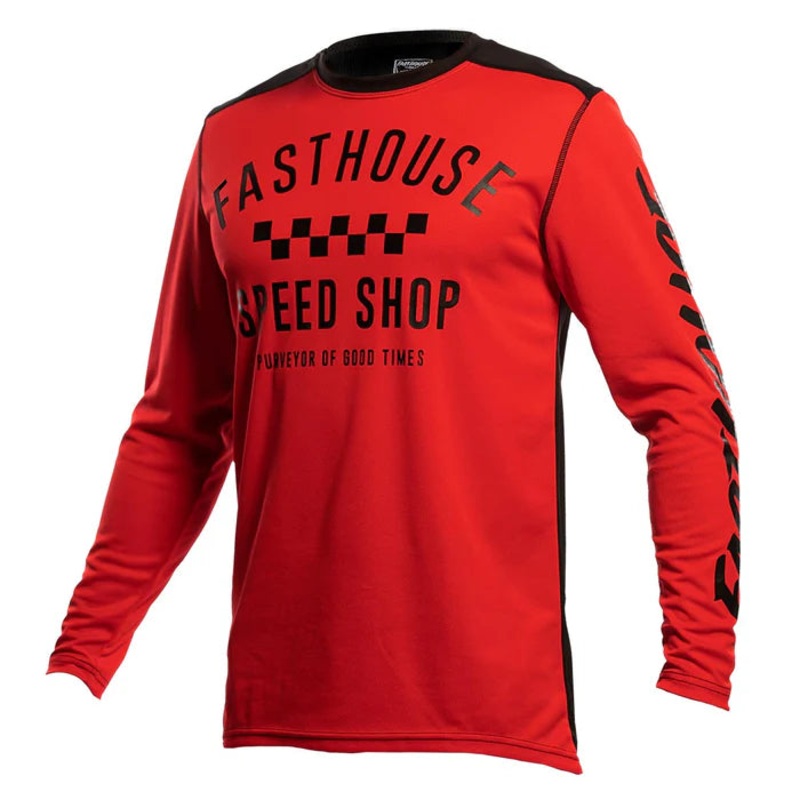 Fasthouse Carbon Jersey – Youth – Red-Black Red – Black X-Small