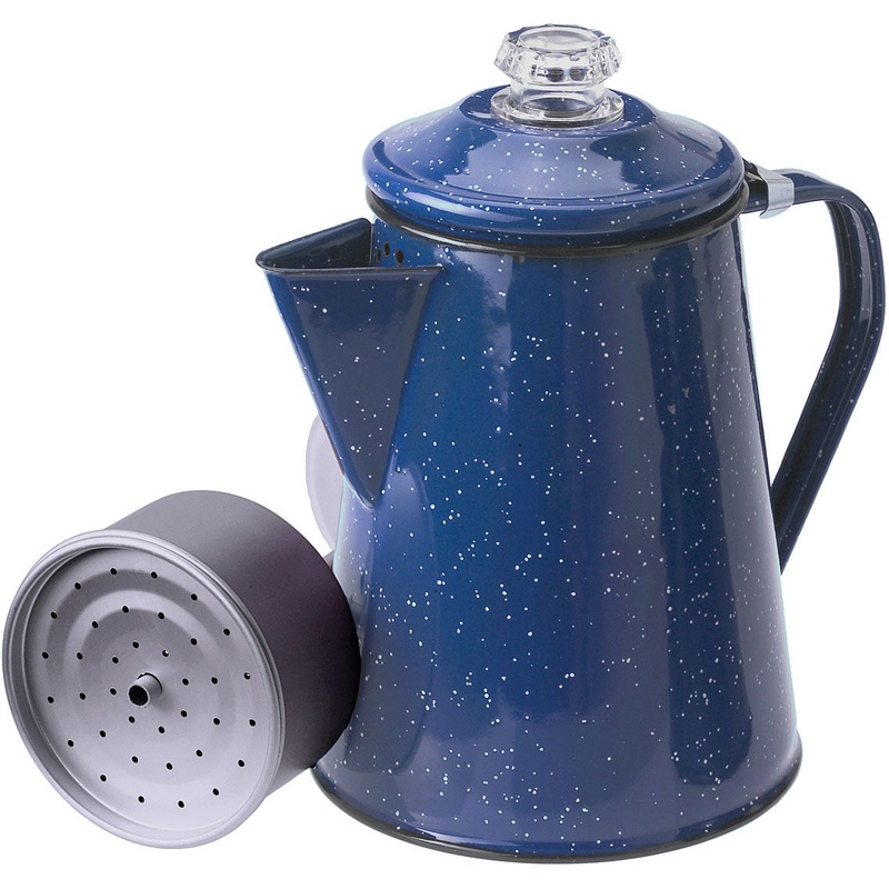 GSI Enamelware Blue Enamel Coffee Perc 12 Cup Tableware Set – Classic Elegance for Your Kitchen