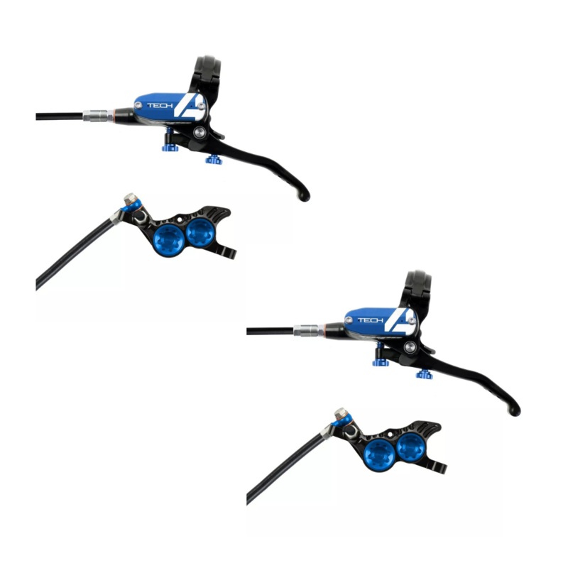Hope Tech 4 V4 Brakeset, Front & Rear, Blue