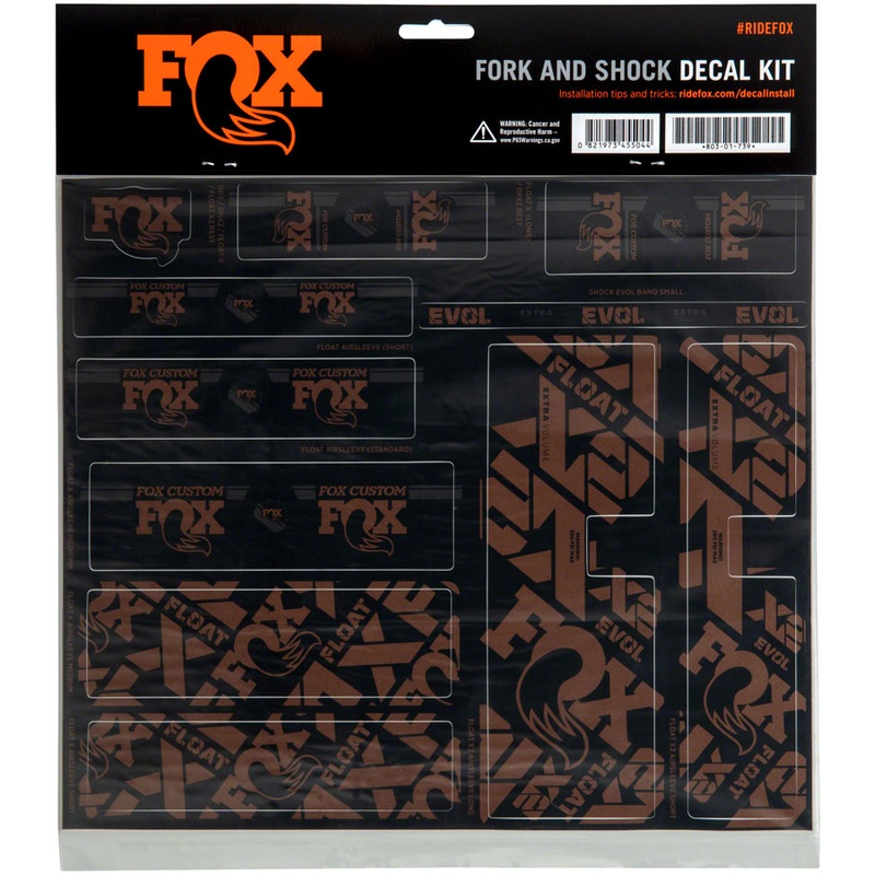 FOX Fork and Shock Decal Kit – Root Beer