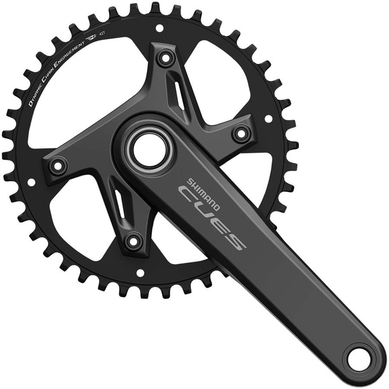 Shimano CUES FC-U6040-1 Crankset – 172.5mm 9/10/11-Speed 40t Asymmetric 110 BCD Hollowtech 2 Crankarms BLK