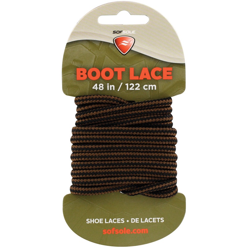 Sof Sole Boot Laces – Black/Brown 48″ – Premium Footwear Maintenance Essential