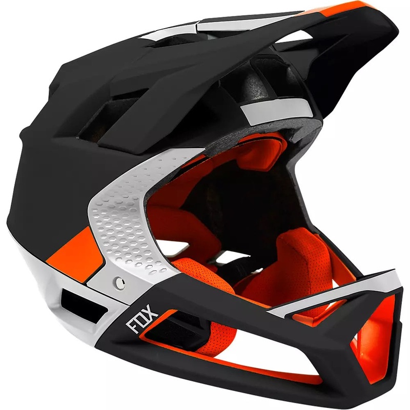 Fox Racing Proframe Blocked Full-Face Helmet – Black/Red/White, X-Large