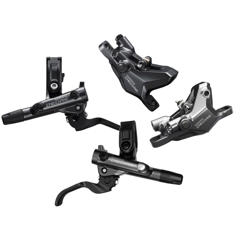Shimano Deore M6100 Hydraulic Disc Brake Front & Rear Set 2-Piston, Post Mount, Mineral Oil, MTB Performance