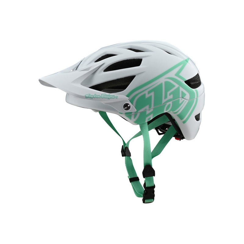 Troy Lee Designs A1 MTB Helmet – Drone – White-Aqua – 2020 White – Aqua X-Small
