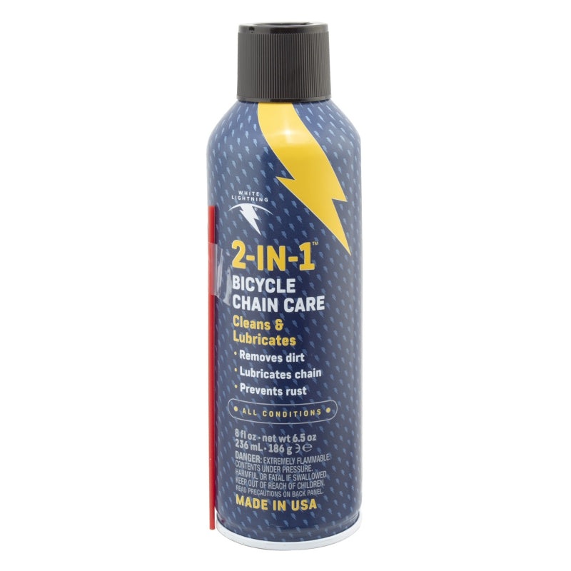 White lightning 2 in 1 Bike Chain Care Lubricant 8 oz Aerosol Unspecified/Other