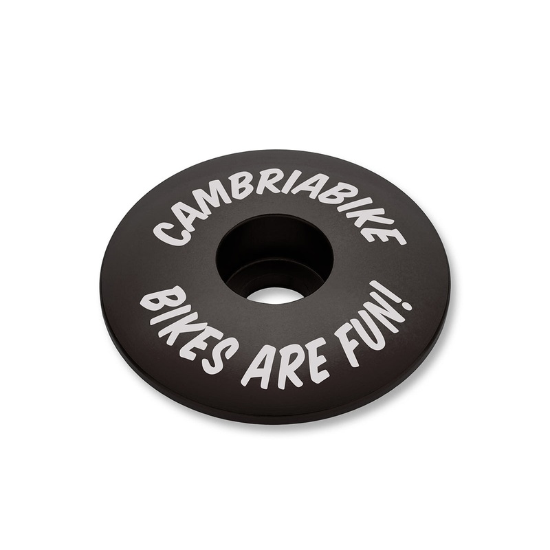 CBO CambriaBike – Bikes Are Fun! Stem Cap – Black Black Each