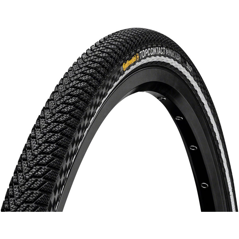 Continental Top Contact Winter II Premium Tire – 700 x 35 Clincher Folding BLK/Reflex Vectran Breaker E50