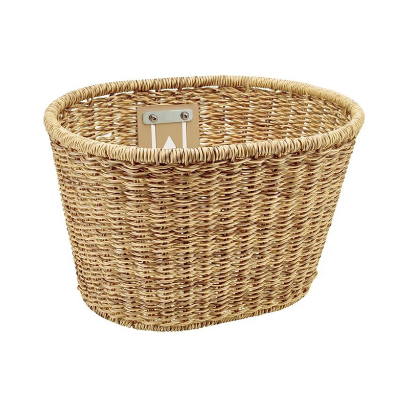 Electra Plastic Woven Basket – Light Brown Light Brown