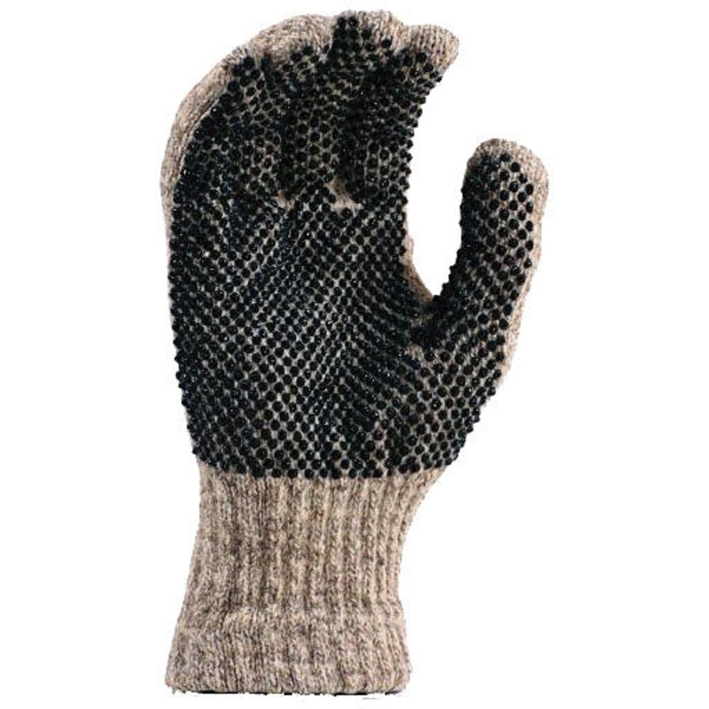 Fox River Ragg Wool Gripper Gloves  Warm, Medium-Weight Wool Gloves with Non-Slip Grip, Elastic Cuffs & Premium Materials for Cycling & Outdoor Activities LARGE